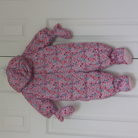 GAP Floral Puffer Down One-Piece Snowsuit - Picture 8 of 10